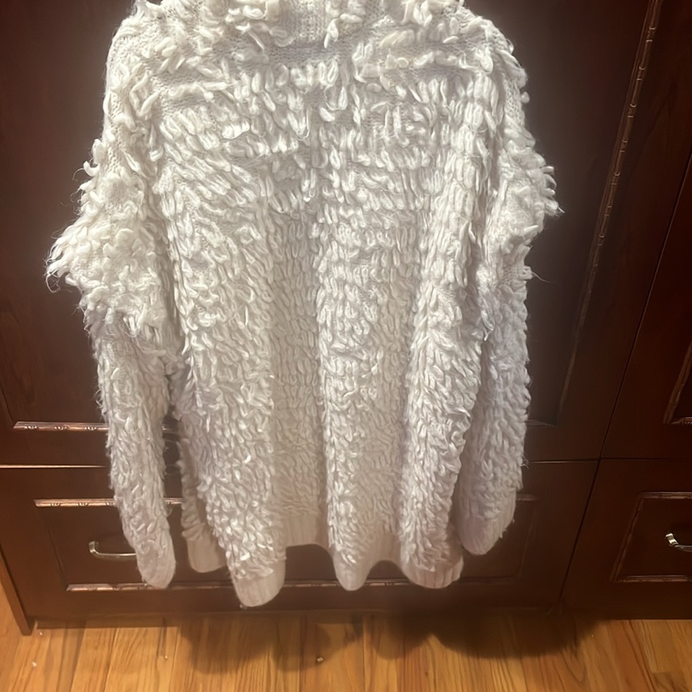 Express Cream Textured Open-Front Cardigan - Picture 3 of 5